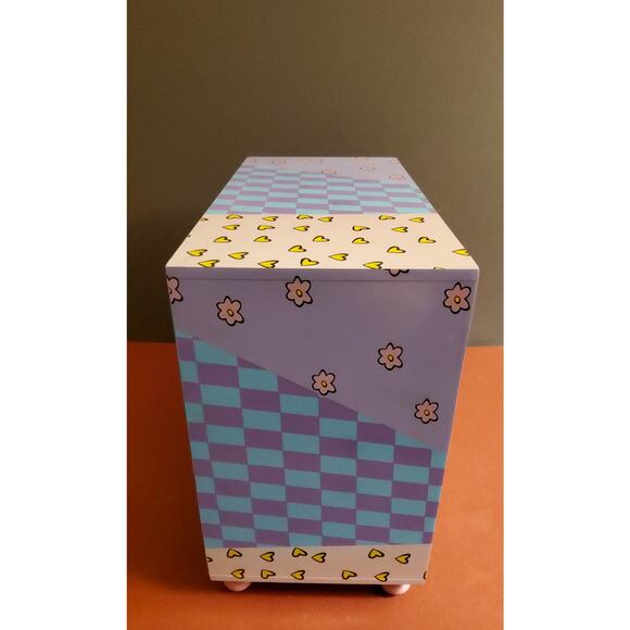 Hand Painted Colorful Six Drawer Wooden Jewelry Box - Picture 4 of 6